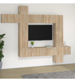 Ensemble de meubles TV 9 pcs Chêne sonoma Bois d'ingénierie