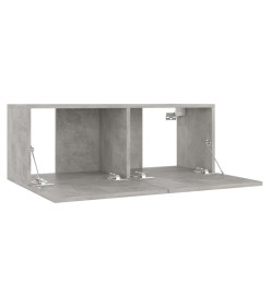 Ensemble de meubles TV 3 pcs Gris béton Aggloméré