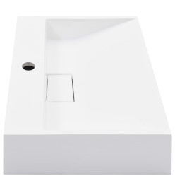 Lavabo 50x38x13 cm Fonte minérale/marbre Blanc