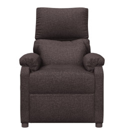 Fauteuil inclinable électrique Marron foncé Tissu