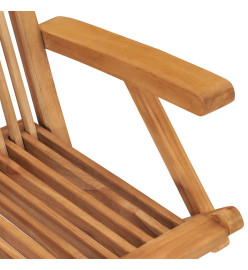 Chaises pliables de jardin 8 pcs Bois de teck solide