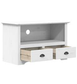 Meuble TV avec 2 tiroirs BODO blanc 91x43x56 cm bois massif pin