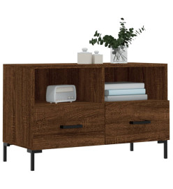 Meuble TV Chêne marron 80x36x50 cm Bois d'ingénierie