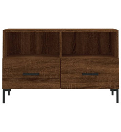 Meuble TV Chêne marron 80x36x50 cm Bois d'ingénierie