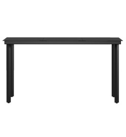 Mobilier de salle à manger de jardin avec coussins 7 pcs Noir