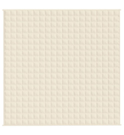 Couverture lestée Crème clair 200x200 cm 9 kg Tissu