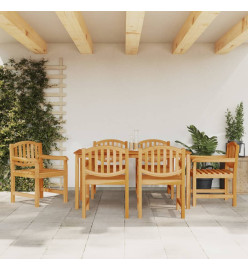 Ensemble à dîner de jardin 7 pcs Bois de teck solide