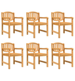 Chaises de jardin lot de 6 58x59x88 cm bois massif de teck
