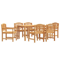 Ensemble à dîner de jardin 7 pcs Bois de teck solide