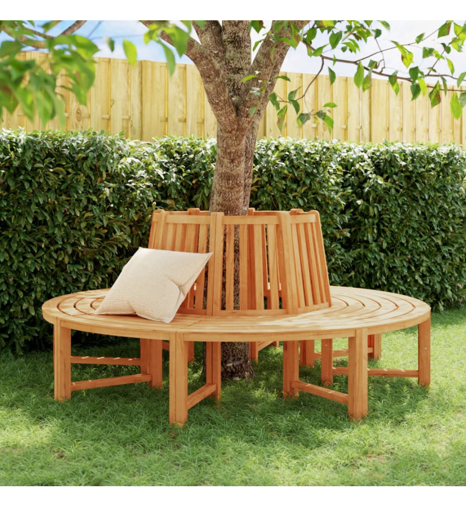 Bancs circulaires 2 pcs demi-rond Ø201 cm bois massif de teck Bancs circulaires 2 pcs demi-rond Ø201 cm bois massif de teck