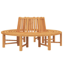 Bancs circulaires 2 pcs demi-rond Ø201 cm bois massif de teck