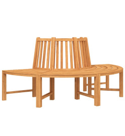 Bancs circulaires 2 pcs demi-rond Ø201 cm bois massif de teck