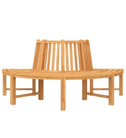 Bancs circulaires 2 pcs demi-rond Ø201 cm bois massif de teck