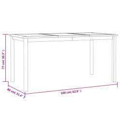 Ensemble à dîner de jardin 7 pcs Bois de teck solide