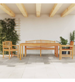 Ensemble à dîner de jardin 4 pcs Bois de teck massif