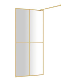 Paroi de douche avec verre ESG transparent doré 100x195 cm