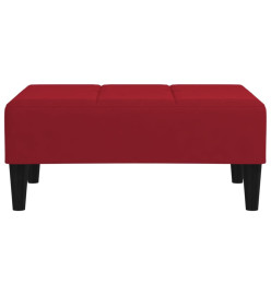 Repose-pied Rouge bordeaux 78x56x32 cm Velours