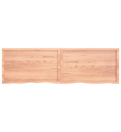 Comptoir de salle de bain marron clair 200x60x6 cm bois traité