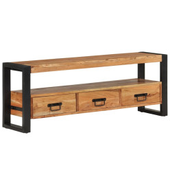 Meuble TV 120x30x45 cm bois d'acacia massif