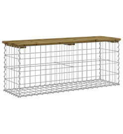 Banc de jardin design gabion 103x31,5x42cm bois de pin imprégné