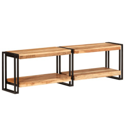 Meuble TV 140x30x40 cm bois d'acacia massif