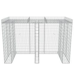 Mur en gabion pour poubelle Acier galvanisé 190x100x130 cm