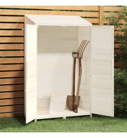 Remise de jardin Blanc 102x52x174,5 cm Bois de sapin solide