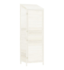 Remise de jardin Blanc 55x52x174,5 cm Bois de sapin solide