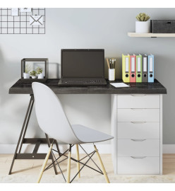 Dessus de bureau gris foncé 120x60x4 cm bois chêne traité