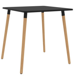 Table de salle à manger Noir 80x80x75 cm Métal