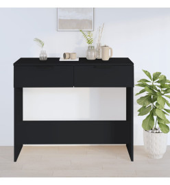 Table console noir 90x36x75 cm bois d'ingénierie