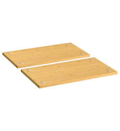 Couvercles de cuisinière 2 pcs 50x28x1,5 cm bambou