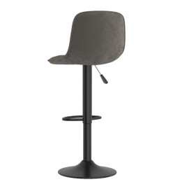 Tabourets de bar lot de 2 gris foncé velours