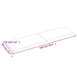 Dessus de table bois chêne massif non traité bordure assortie