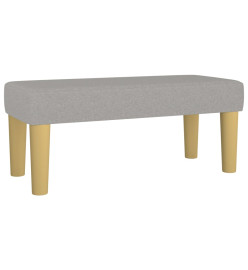 Lit à sommier tapissier et matelas Gris clair 90x190 cm Tissu