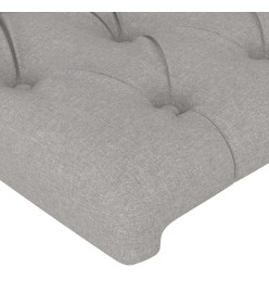Tête de lit à LED Gris clair 183x16x118/128 cm Tissu