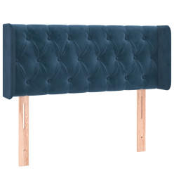 Tête de lit à LED Bleu foncé 93x16x78/88 cm Velours