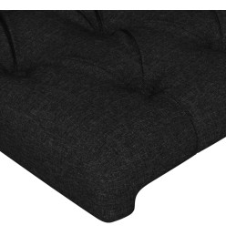 Tête de lit à LED Noir 203x16x118/128 cm Tissu