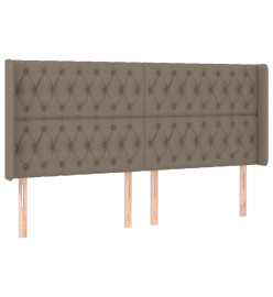 Sommier tapissier avec matelas et LED Taupe 180x200 cm Tissu