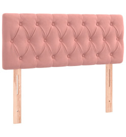 Lit à sommier tapissier avec matelas Rose 90x190 cm Velours