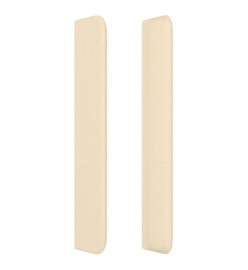 Tête de lit avec oreilles Crème 183x16x118/128 cm Tissu