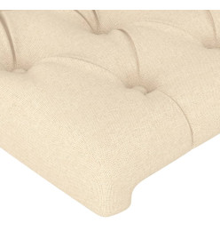 Têtes de lit 4 pcs Crème 90x7x78/88 cm Tissu