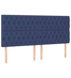 Lit à sommier tapissier avec matelas Bleu 180x200 cm Tissu