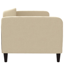 Lit de repos crème 80x200 cm tissu
