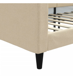 Lit de repos crème 80x200 cm tissu