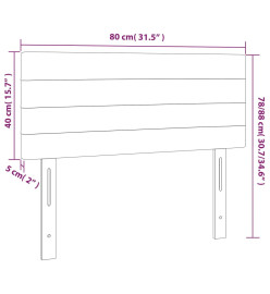 Tête de lit à LED Crème 80x5x78/88 cm Tissu
