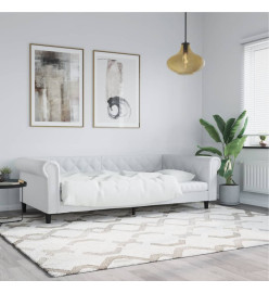 Lit de jour blanc 90x200 cm similicuir
