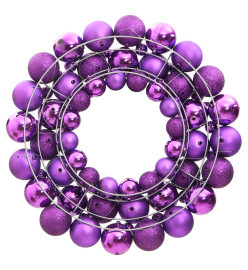 Couronne de Noël violet 45 cm polystyrène