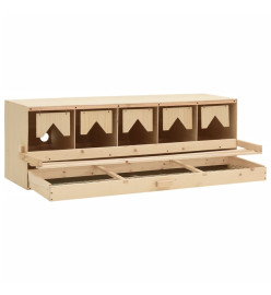 Pondoir 5 compartiments 117x33x38 cm bois de pin massif