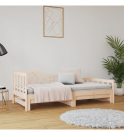 Lit coulissant 2x(80x200) cm Bois de pin massif